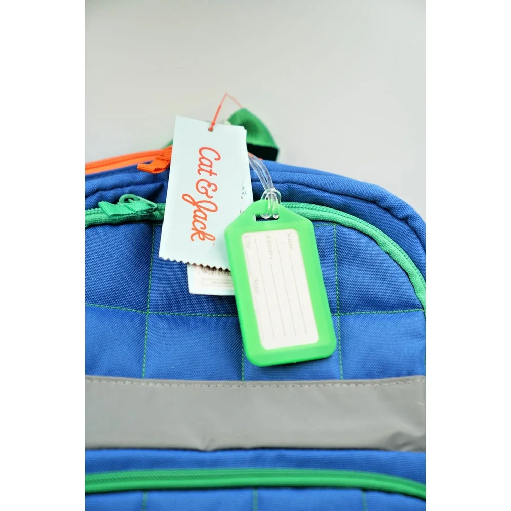 Cat &‎ Jack Blue Backpack + Pizza Lunchbox Back-to-School Supply Bundle